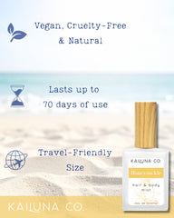 Kailuna Co. Honeysuckle Mist container detail with plant-based formula