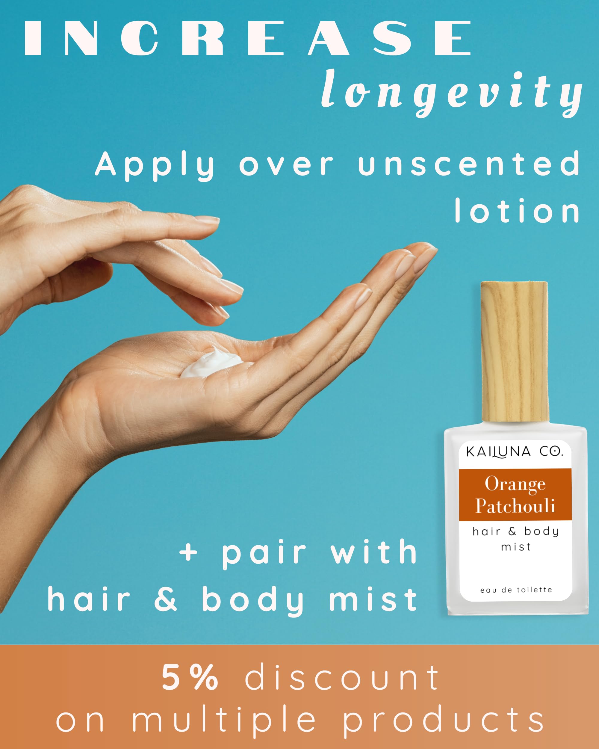 Kailuna Co. Orange Patchouli with jojoba oil illustrating skin-friendly plant blend