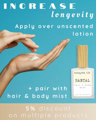 Kailuna Co Santal travel-size bottle ideal for daily adventures.