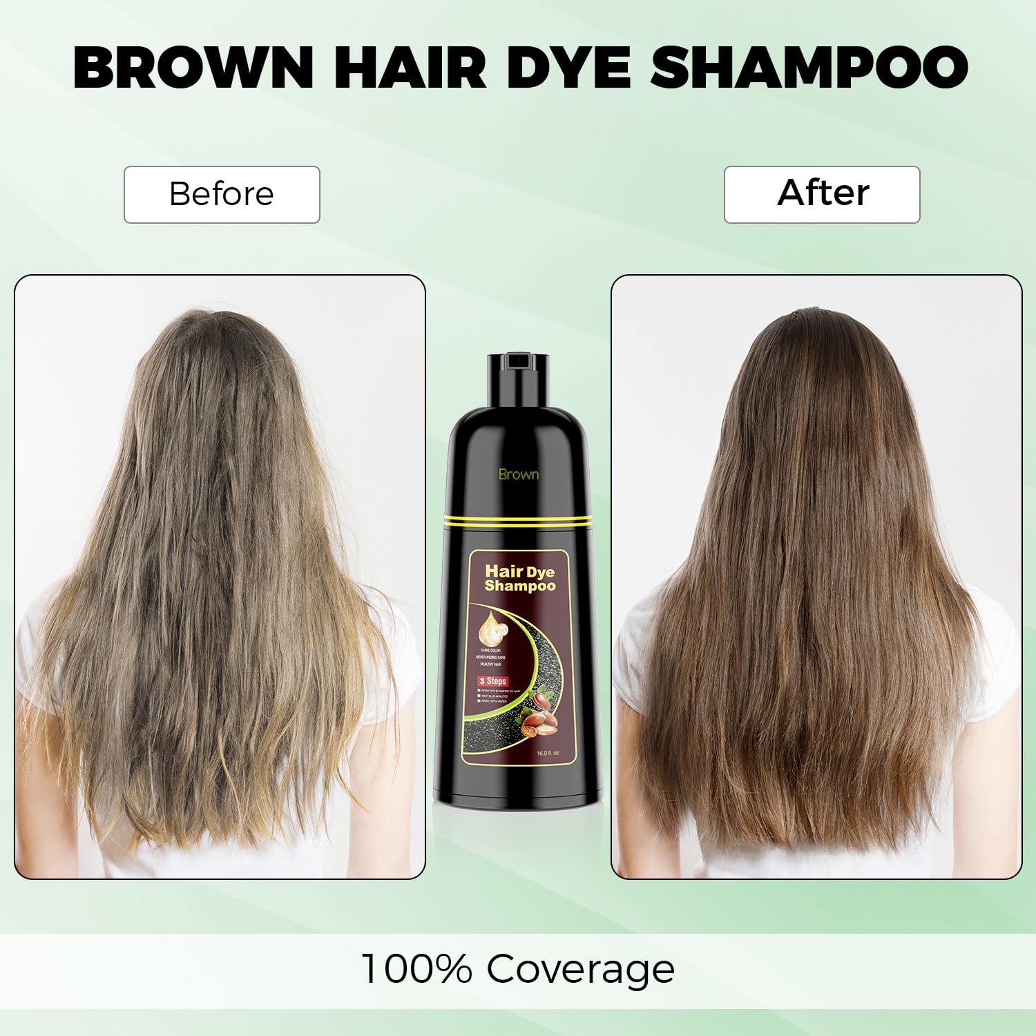 KAISASA 3-in-1 color shampoo cleanses, colors, and conditions in one step.