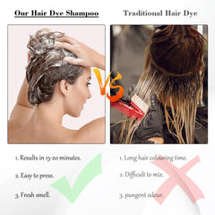 KAISASA Brown Hair Dye Shampoo finished hair appears soft and shiny.