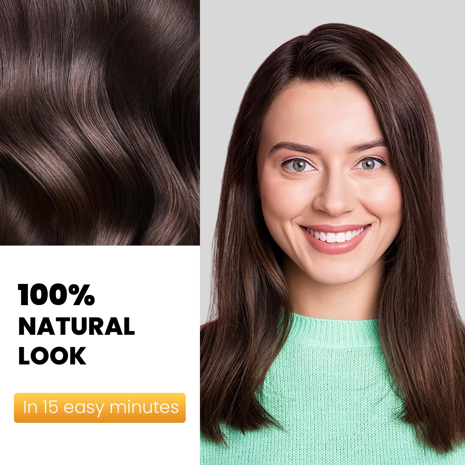 Hands apply KAISASA shampoo for even gray hair coverage.