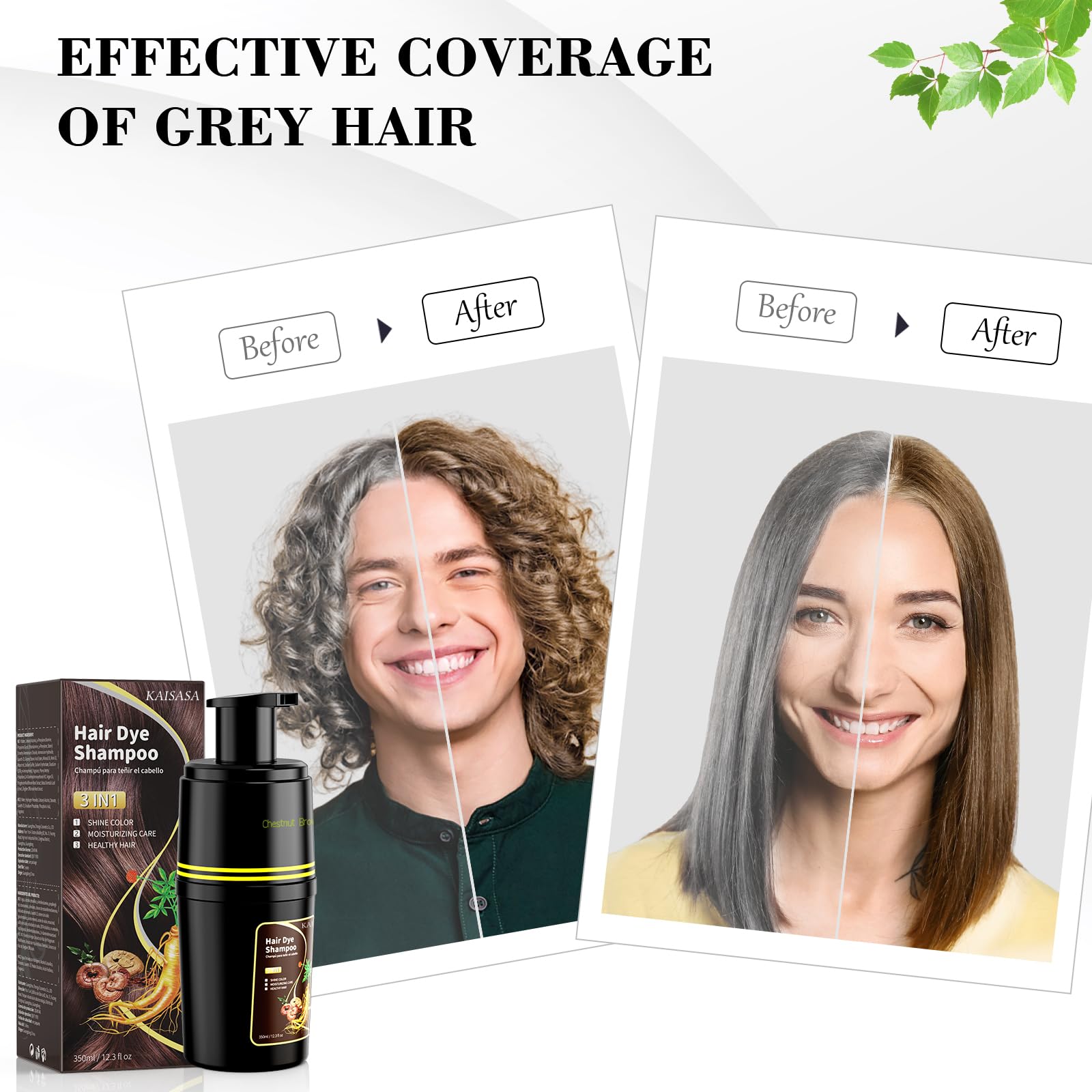 Creamy lather from KAISASA 3-in-1 shampoo demonstrating even coverage.