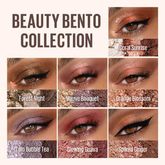Kaja Chocolate Dahlia swatch demonstrates precise fingertip layering for depth.