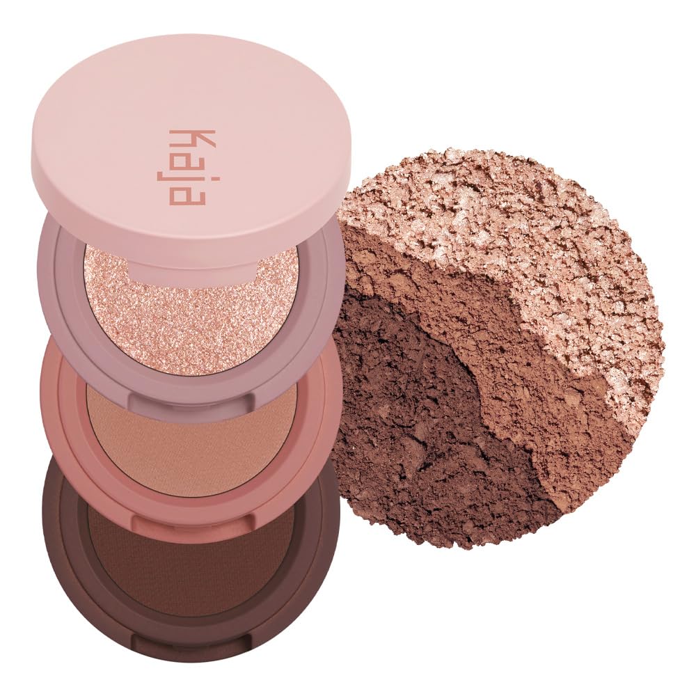 Kaja Beauty Bento 08 Chocolate Dahlia mosaic chrome swatch for bold color payoff.