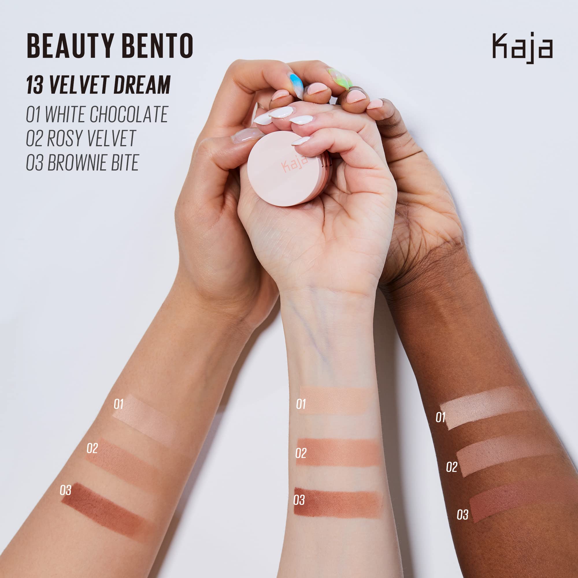 Cream-to-powder texture showcases rich, buildable shimmer and depth.