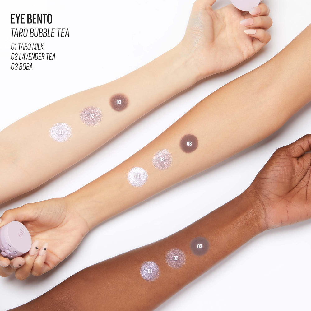 Kaja Bento 3-in-1 shadows support beginner-friendly color mixing.