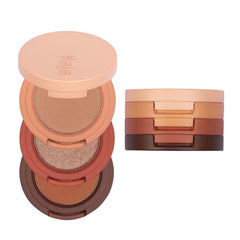 KAJA Bento Bouncy Shadow Trio packaging shows compact travel-friendly design for quick looks.