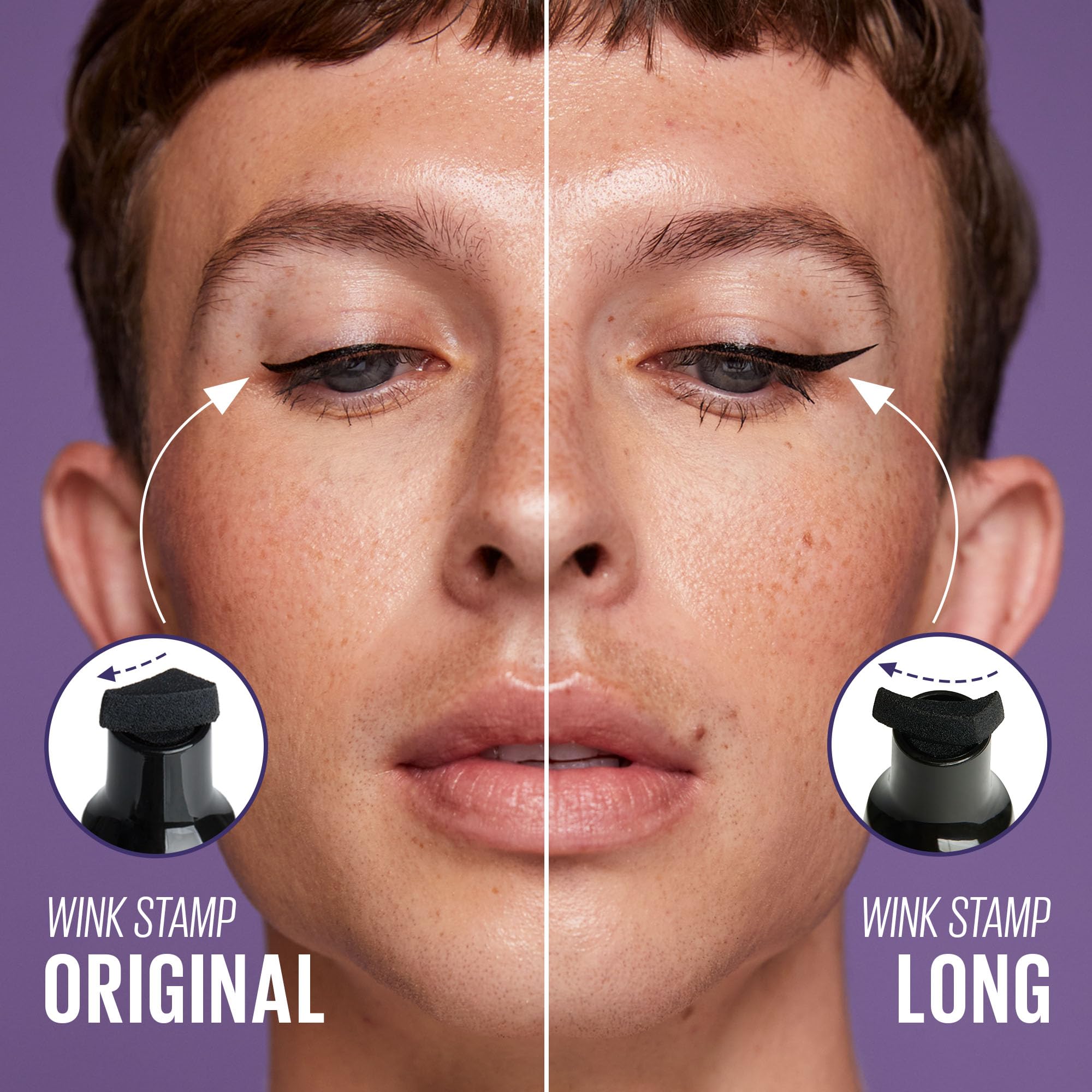 KAJA winged eyeliner helps achieve a bold cat-eye look.