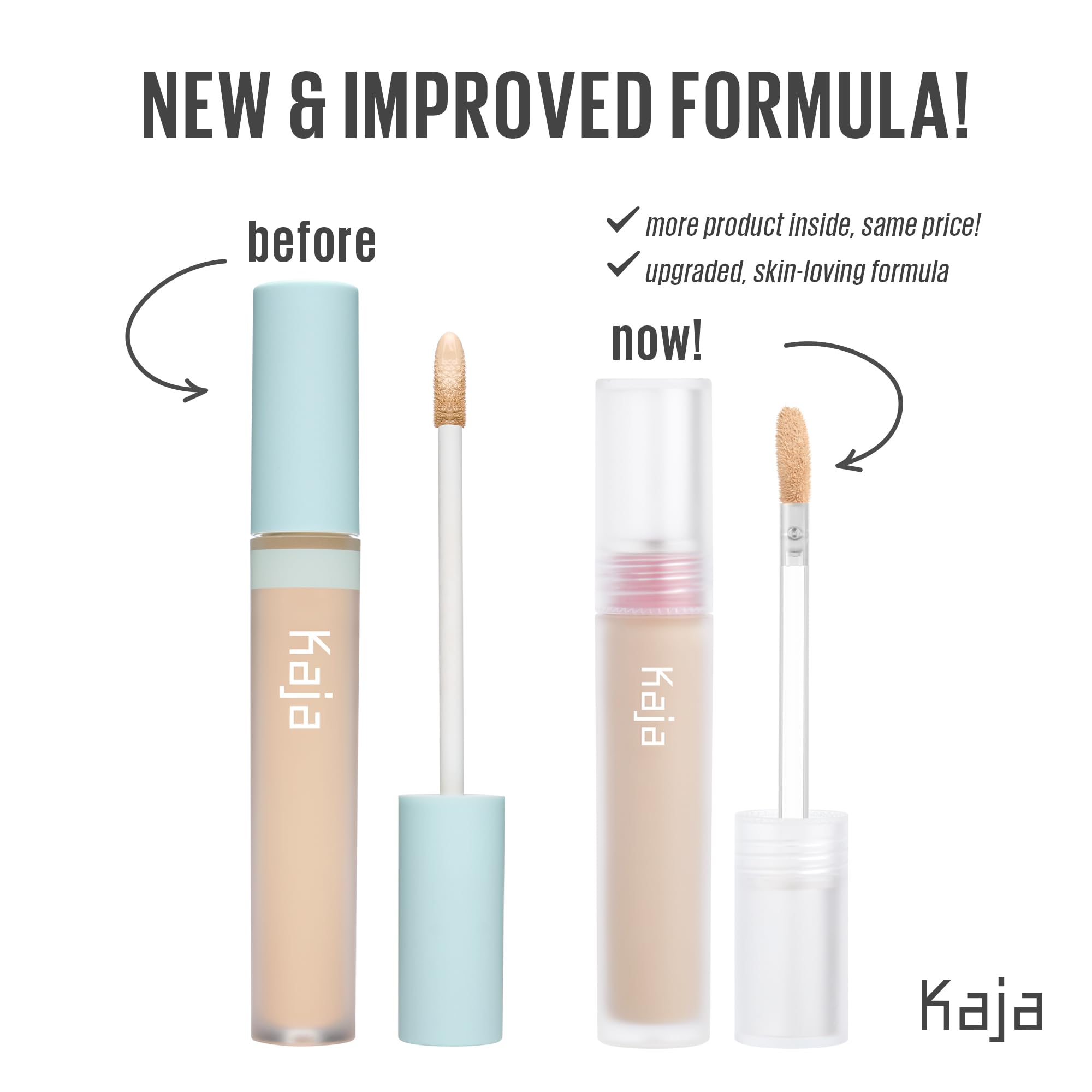 KAJA concealer under-eye blending demonstrates seamless coverage for dark circles.