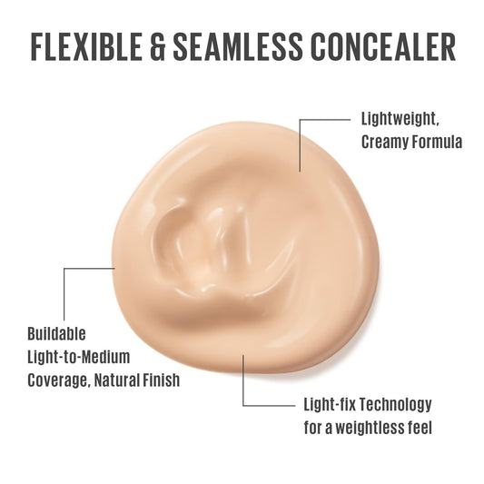 Kaja Don't Settle Concealer Banana Milk shade swatches display buildable coverage.