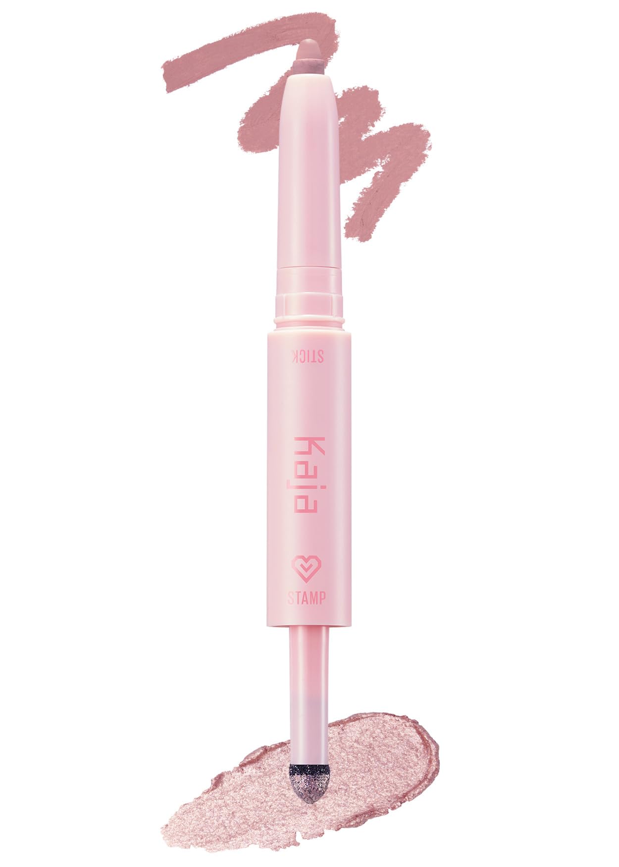 KAJA Wink Dazzle 05 Petal Prism matte cap close-up, showcasing creamy, blendable texture.