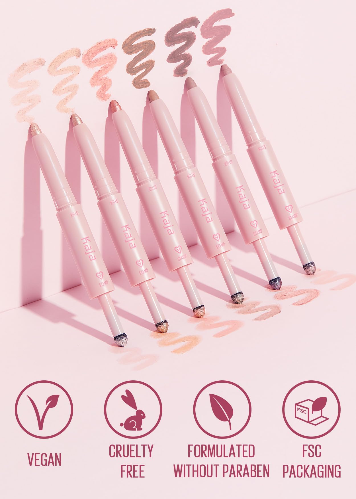 KAJA Wink Dazzle 05 Petal Prism application on eyes demonstrates versatility.