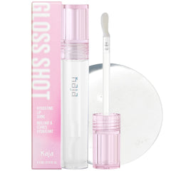 Kaja Gloss Shot 01 Crystal Clear bottle close-up showing high shine finish