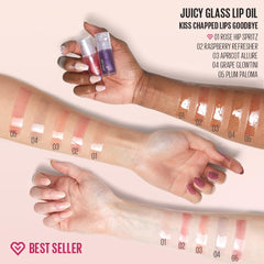 KAJA Juicy Glass Lip Oil one-swipe shine for quick lip enhancement.