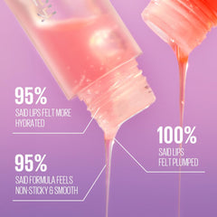 Kaja Juicy Glass Lip Oil gloss-on lips for a glassy, lightweight finish.