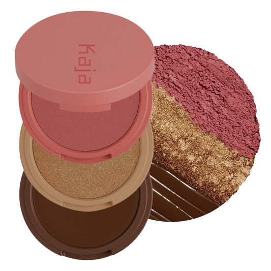 KAJA Play Bento Mochamallow palette open, three-in-one makeup for quick multi-use looks.