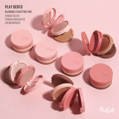 KAJA Play Bento Mochamallow swatches display versatile shade range on skin.