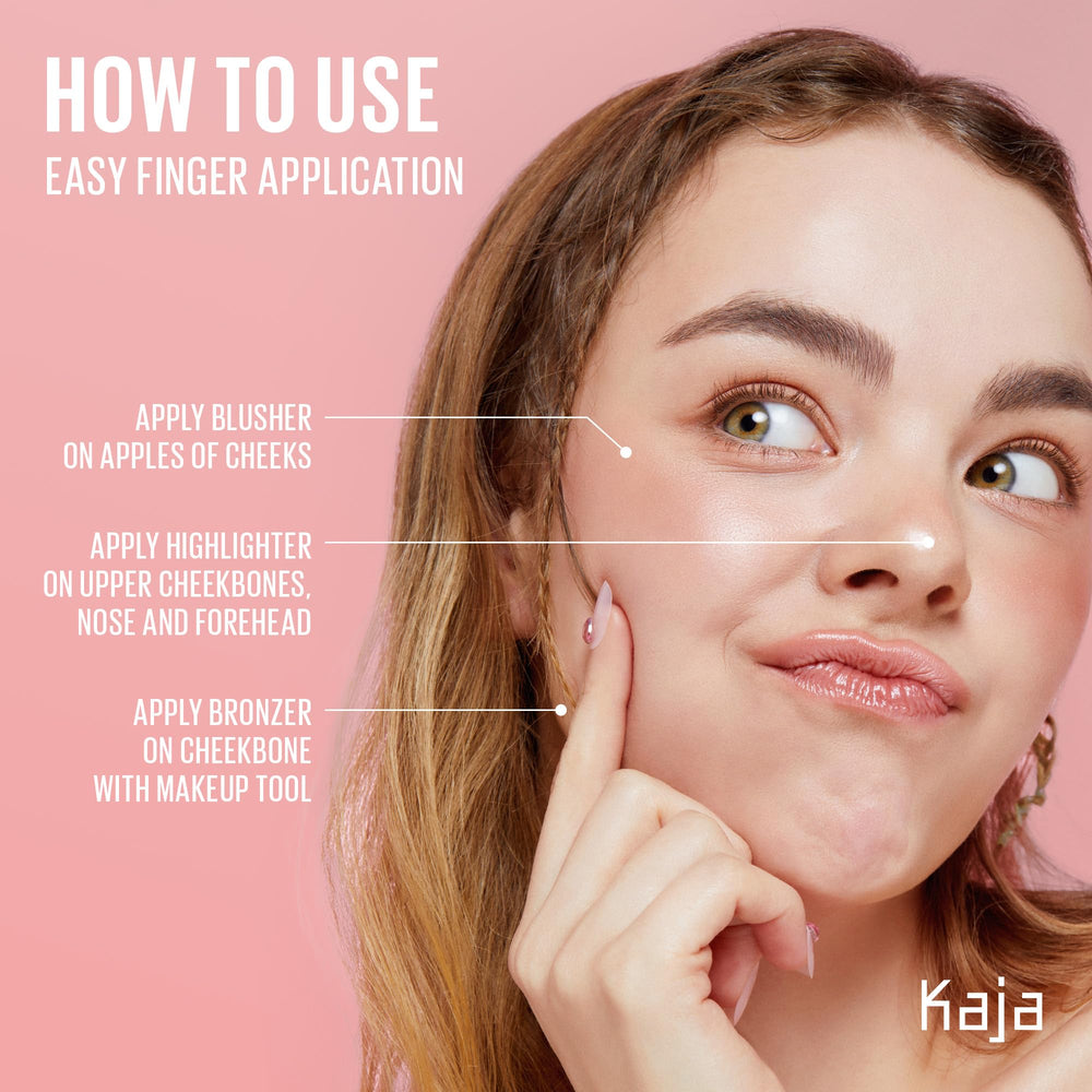 KAJA Play Bento Mochamallow close-up shows blendable texture and powdery finish.