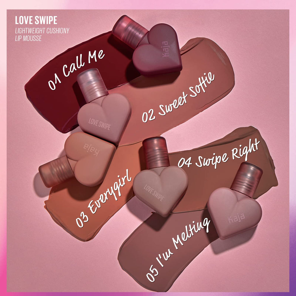 KAJA Sweet Softie swatch in deep shade for rich color.