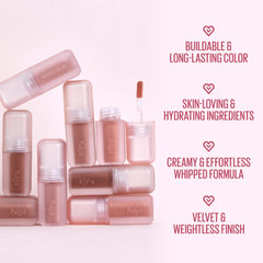 KAJA Whipped Dream buildable color allows layered intensity for skin.
