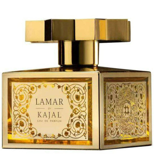 Kajal Lamar de Parfum spray bottle front shows luxurious design for a lasting impression