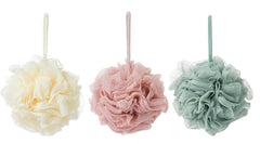 KAKOOI 3-piece bath sponges pack for daily exfoliation and smooth skin.