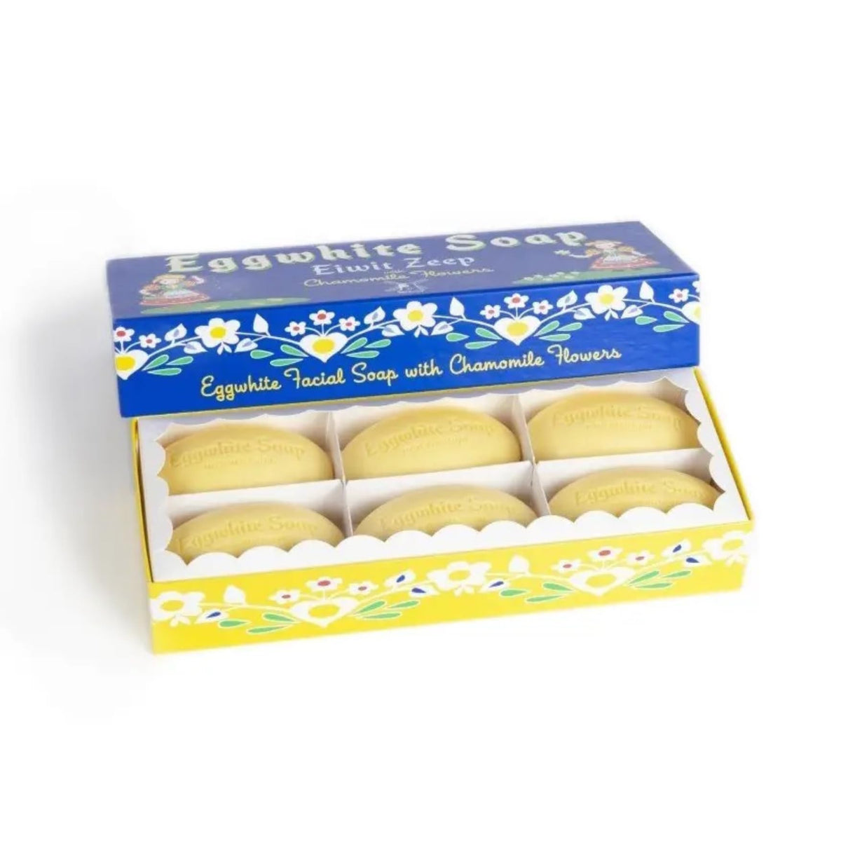 Kalastyle Eggwhite Soap with Chamomile in a 6-bar gift box for gentle cleansing