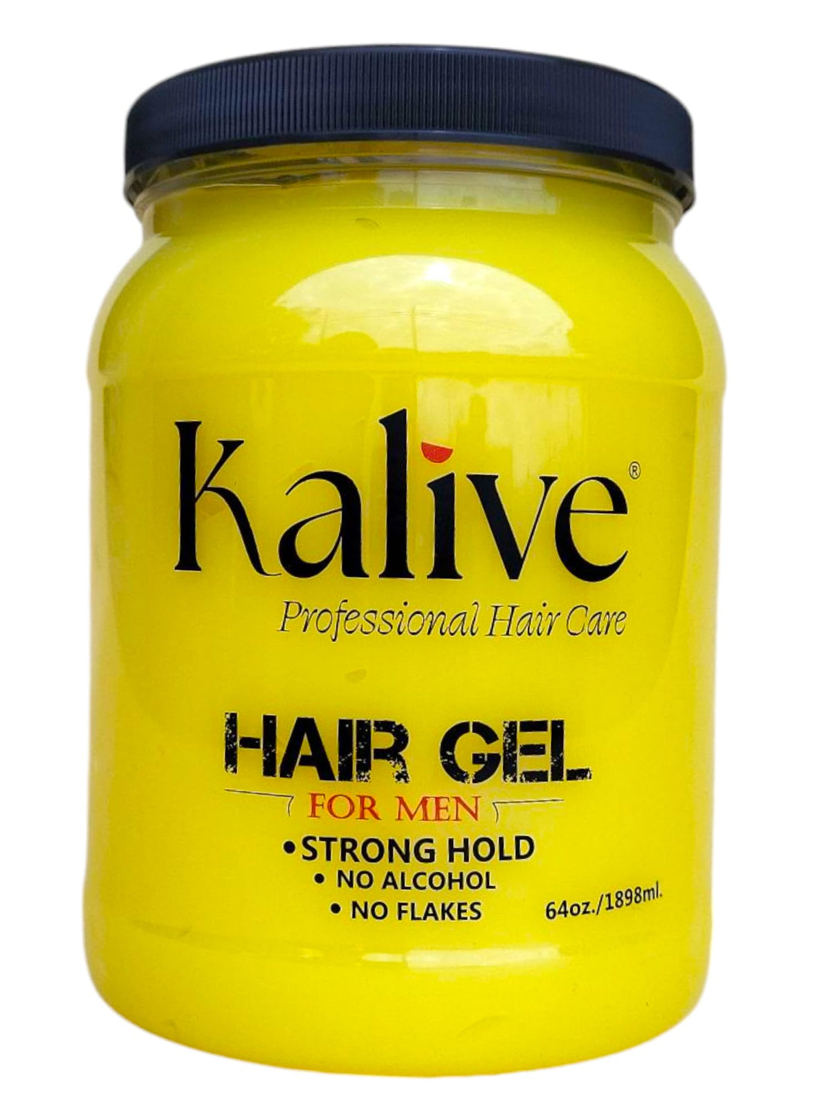 KALIVE 2 STYLE men's styling gel bottle offering 64 oz and strong hold.