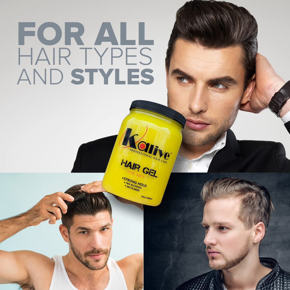KALIVE 2 STYLE no-flake gel preserves clean look.
