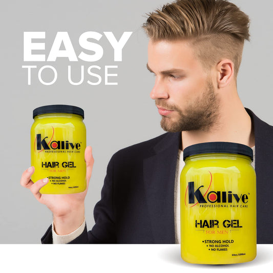 KALIVE 2 STYLE strong-hold gel for all hair types.