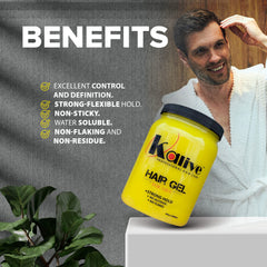 KALIVE 2 STYLE water-soluble gel for easy wash-out.