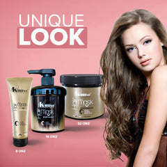 8 oz packaging of KALIVE Hair Mask ready for daily use.