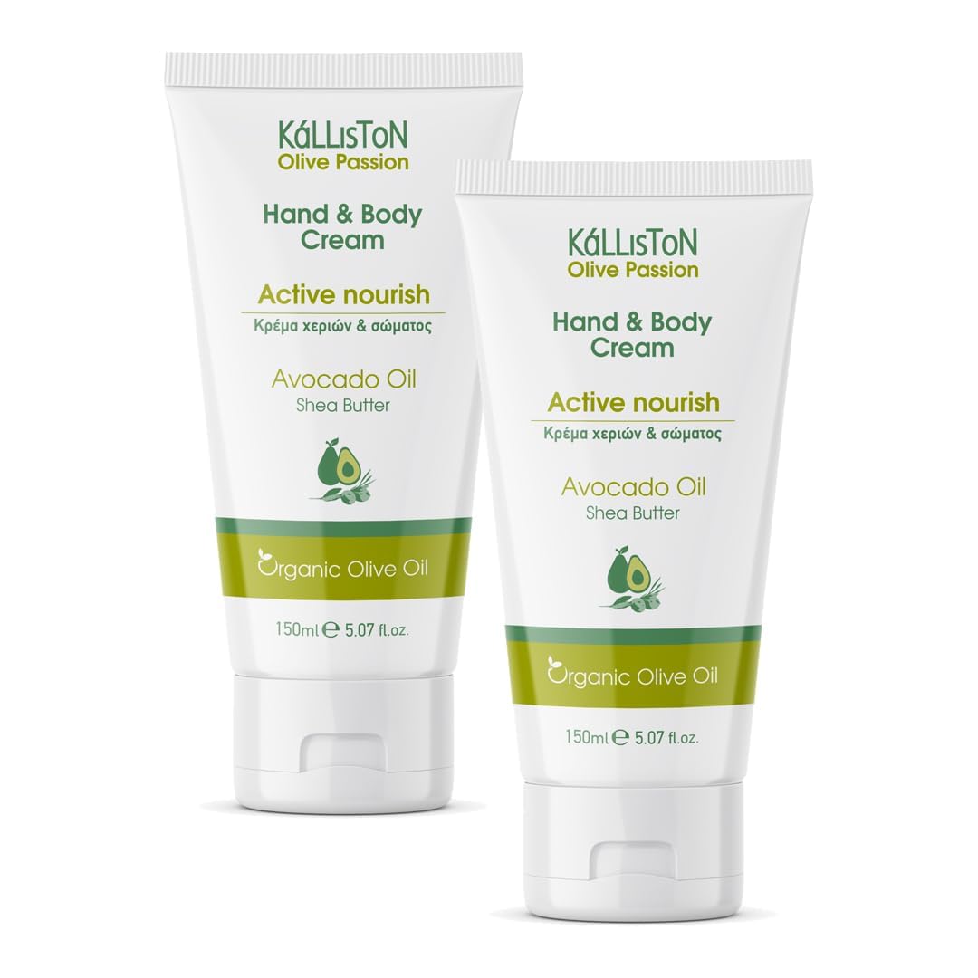 Kalliston hand and body cream application image for quick moisture boost on hands or elbows.
