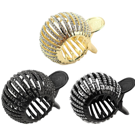 KALLORY Pearl Rhinestone Hair Clip set with pearl detail for elegant everyday styling.