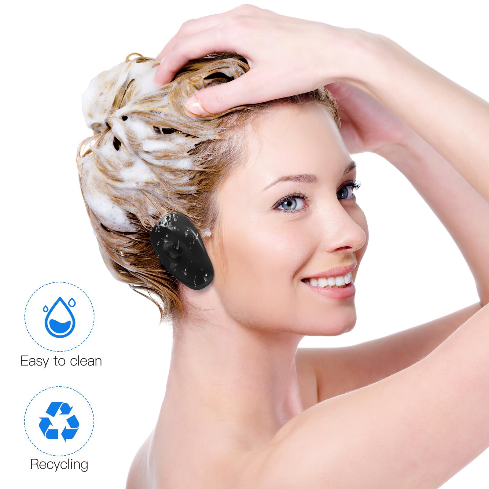 KALLORY washable plastic ear shield, reusable and durable.