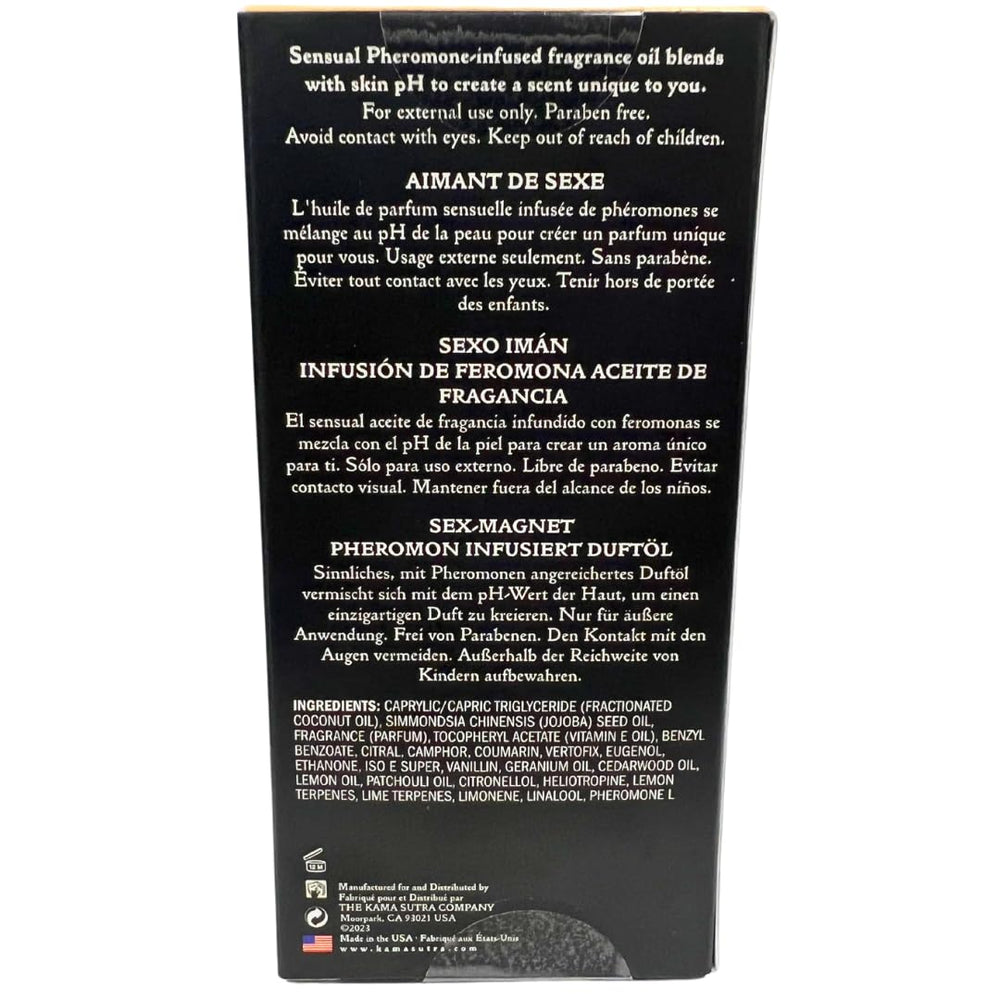 KAMA SUTRA Roll-On application to pulse points; quick-absorbing scent for daily attraction.