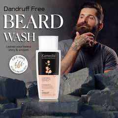 KAMEDIS Beard Wash creamy texture forms rich lather