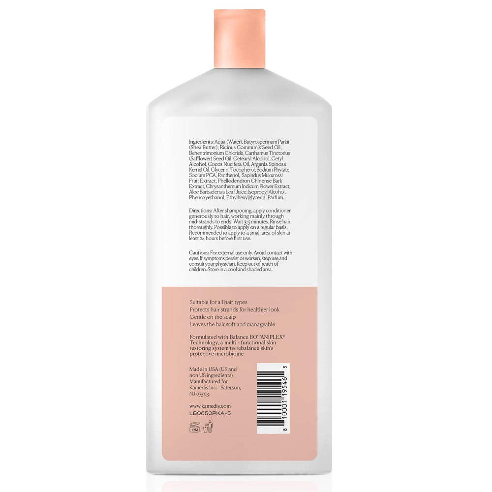 KAMEDIS Hair Conditioner ingredients botanicals highlighting shea butter and argan oil for nourishment