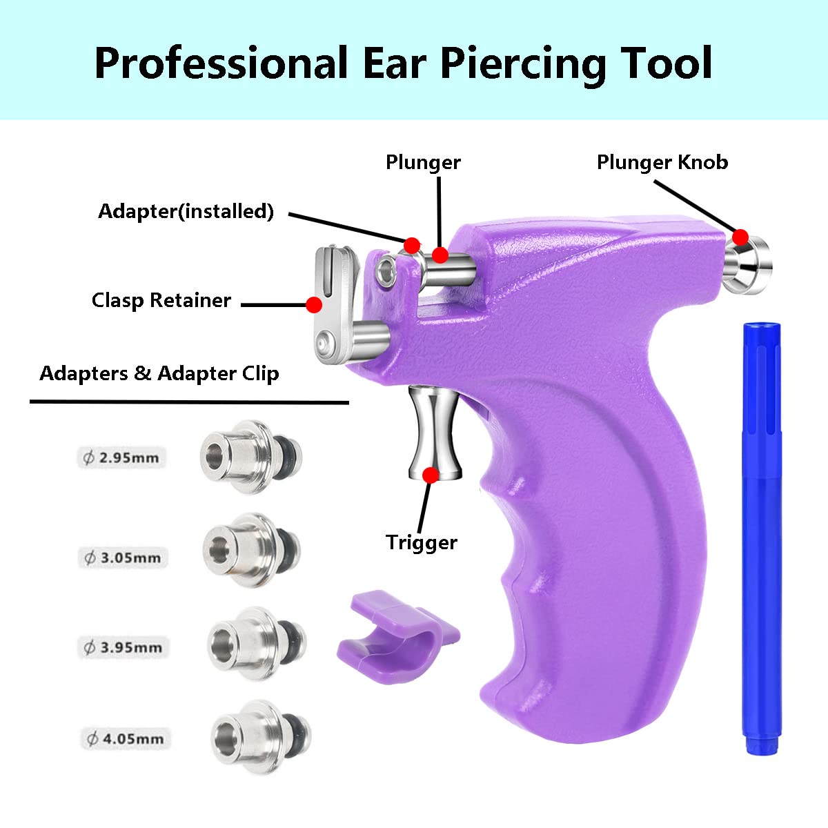 Kamija 316L surgical steel studs are hypoallergenic and durable.