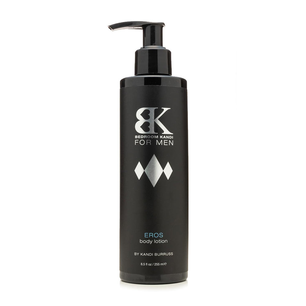Kandi Bedroom Kandi lotion for men, jar closeup, rich moisture and pheromone aroma.