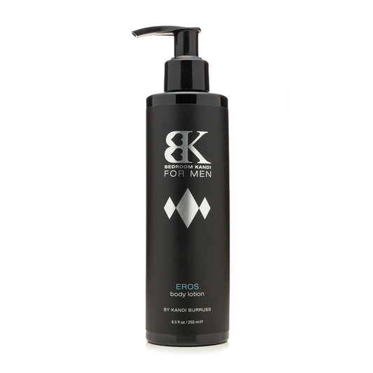 Kandi Bedroom Kandi lotion for men, jar closeup, rich moisture and pheromone aroma.