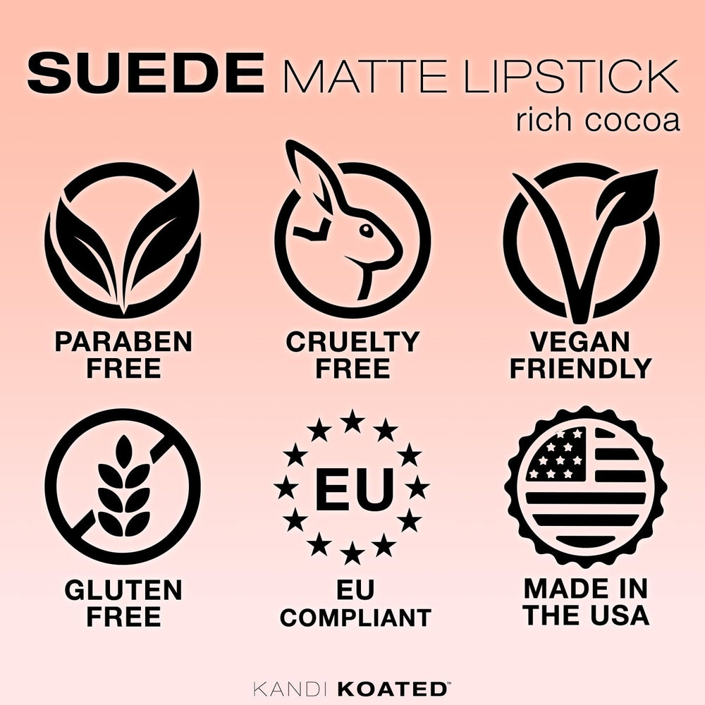 Kandi Koated Rich Cocoa lip color for cruelty-free glam