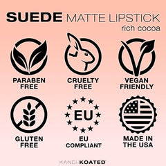 Kandi Koated Rich Cocoa lip color for cruelty-free glam