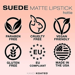Kandi Koated Suede Matte Lipstick Hottie provides long-lasting color with minimal touch-ups