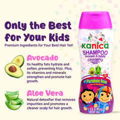 Family-friendly bottle design keeps KANICA shampoo within easy reach.