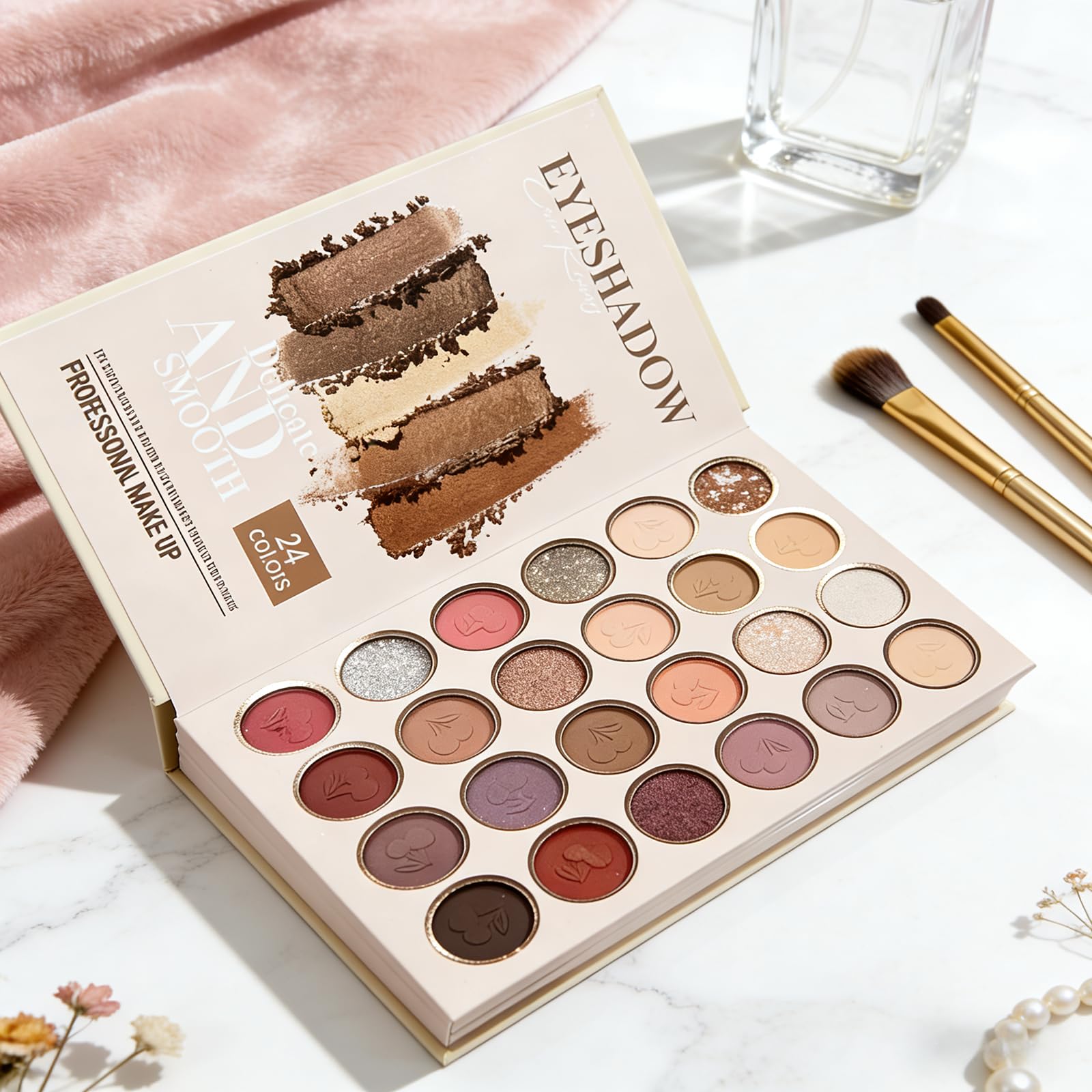 K'APEINE 67-Colors Palette blush pan adds warm flush and healthy glow.