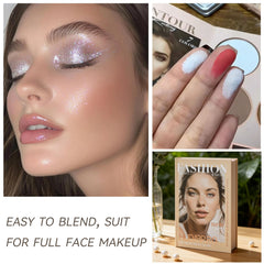 K'APEINE 67-Colors Palette eyeshadow swatches reveal rich pigment and blendable texture.