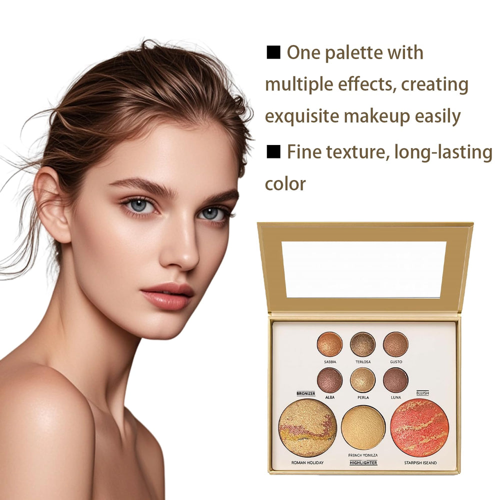 K'APEINE All in One Baked Palette on-the-go use with compact mirror