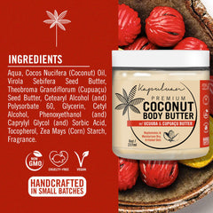 Kapuluan Coconut Body Butter tiger orchid scent evokes tropical freshness.